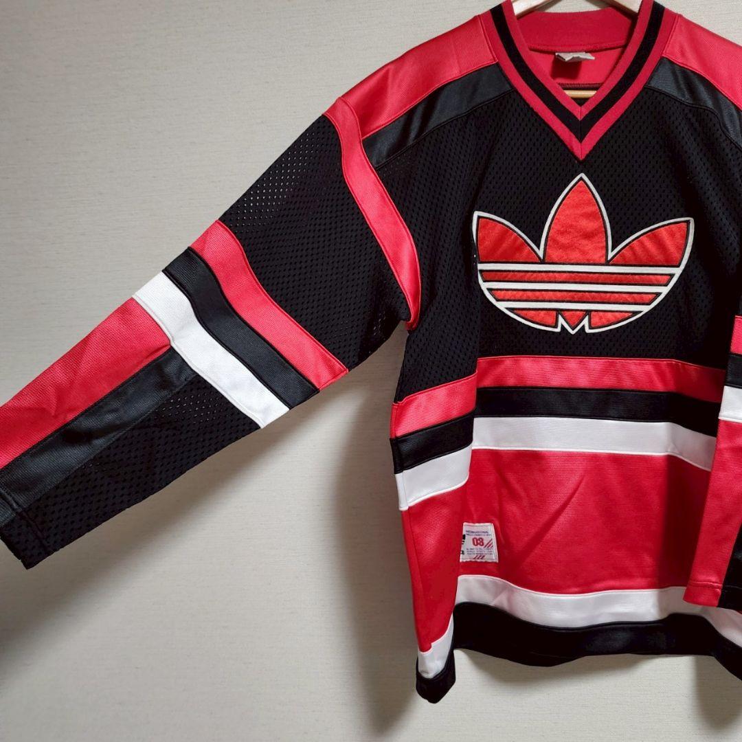 90s アディダス adidas フットLボールシャツ デサント ゲームシャツ