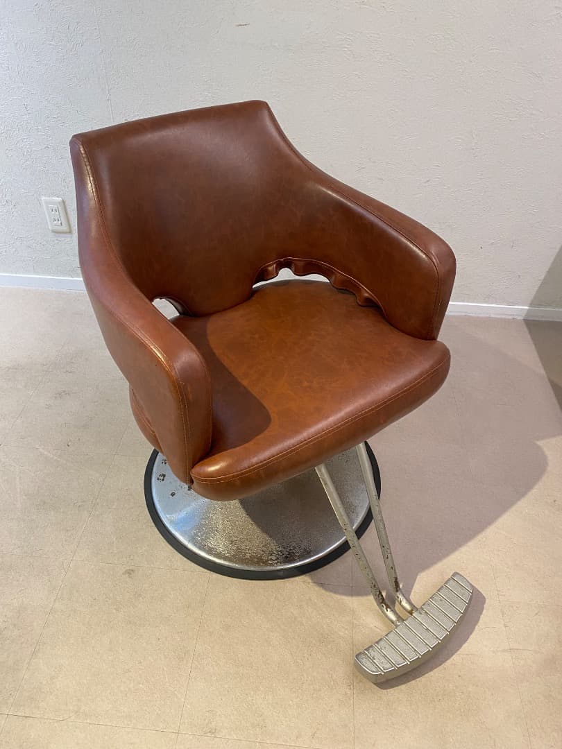 美容室椅子 回転 手動リフトアップ式