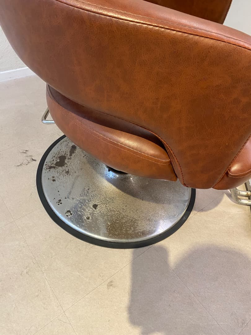 美容室椅子 回転 手動リフトアップ式