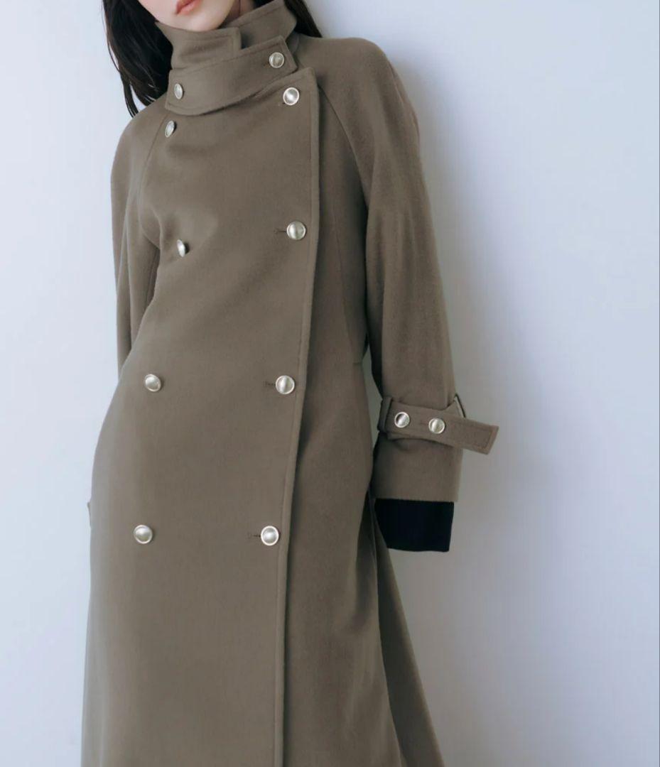 2025AW 新品SNIDEL ウールカシミヤ スタンドカラーコート ブラウン