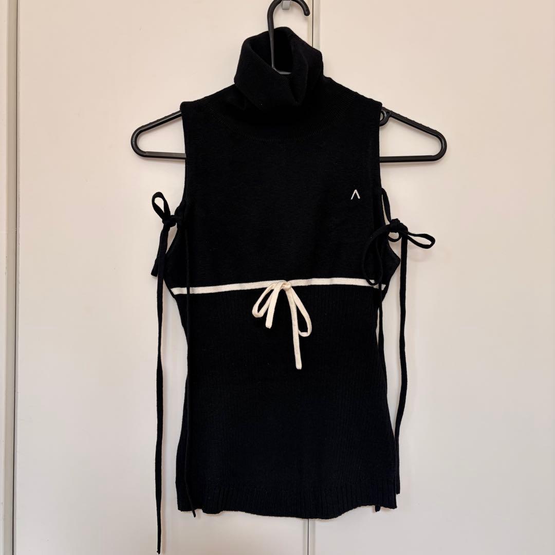 【正規品】超美品 Andmary adele ribbon tank black