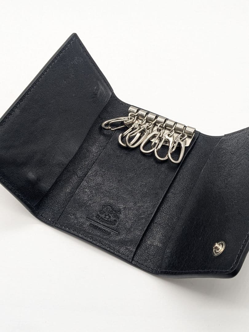 未使用品 イルビゾンテ キーケース ブラック ６連 レザー IL BISONTE