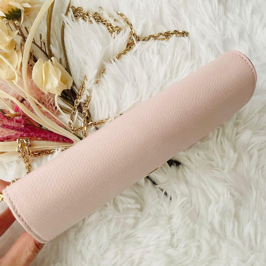 FENDI チェーンショルダー付き エフイズ コーチネンタル ベビーピンク