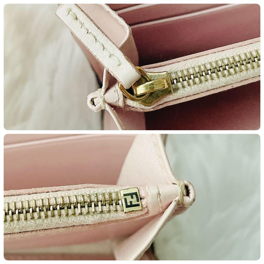 FENDI チェーンショルダー付き エフイズ コーチネンタル ベビーピンク