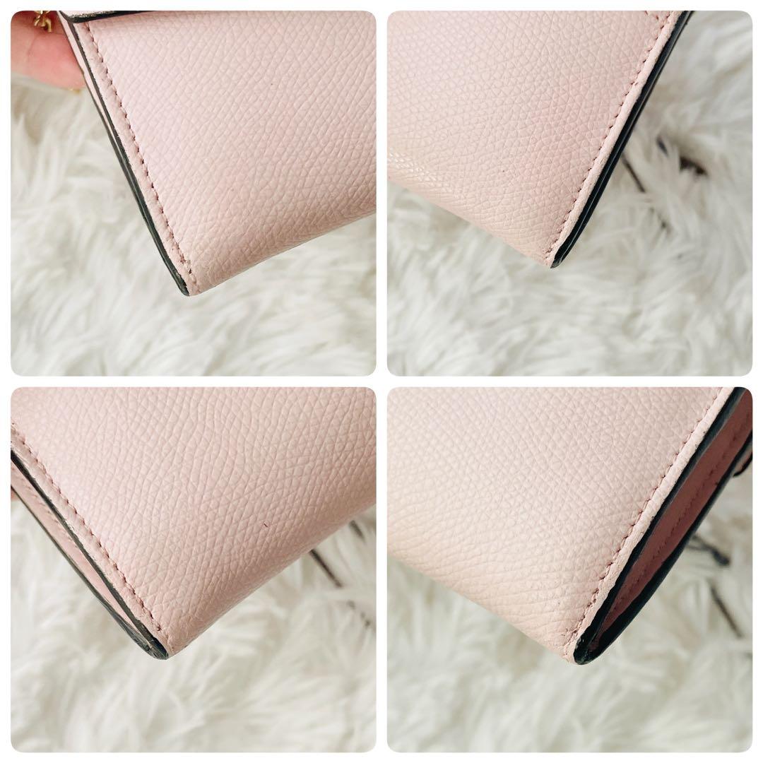 FENDI チェーンショルダー付き エフイズ コーチネンタル ベビーピンク