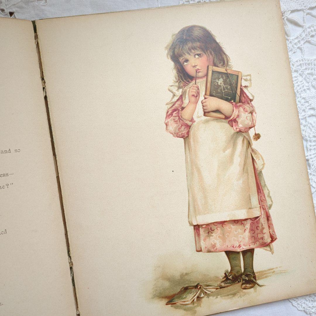 ハナフサ 超稀少1892ヴィクトリアン絵本 ヴンテージ 洋書古書 児童書