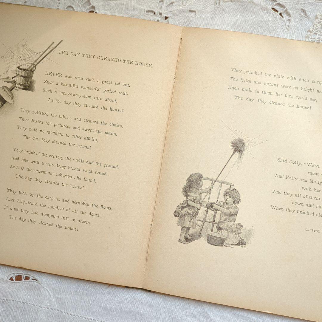 ハナフサ 超稀少1892ヴィクトリアン絵本 ヴンテージ 洋書古書 児童書