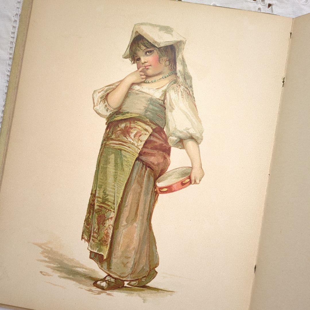 ハナフサ 超稀少1892ヴィクトリアン絵本 ヴンテージ 洋書古書 児童書