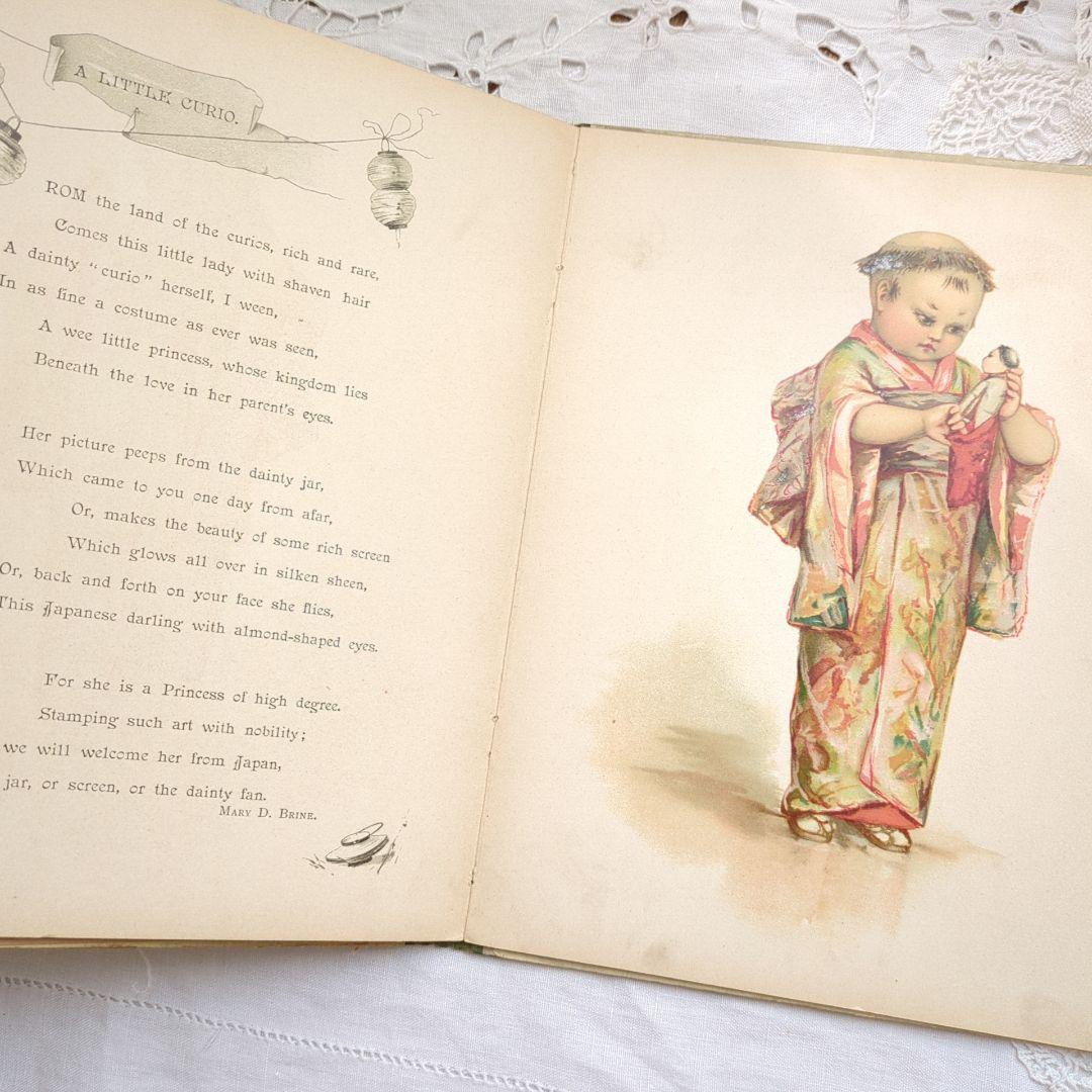 ハナフサ 超稀少1892ヴィクトリアン絵本 ヴンテージ 洋書古書 児童書