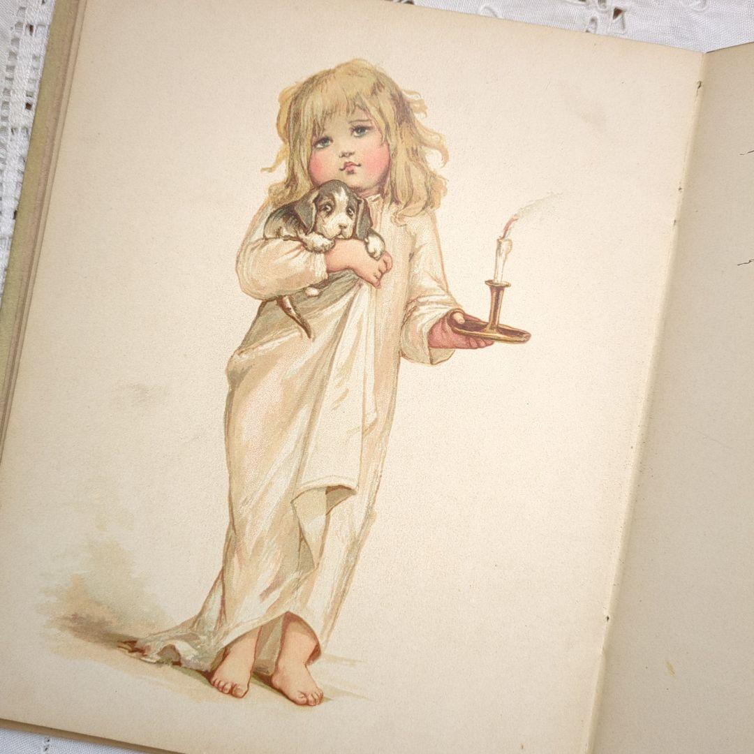ハナフサ 超稀少1892ヴィクトリアン絵本 ヴンテージ 洋書古書 児童書