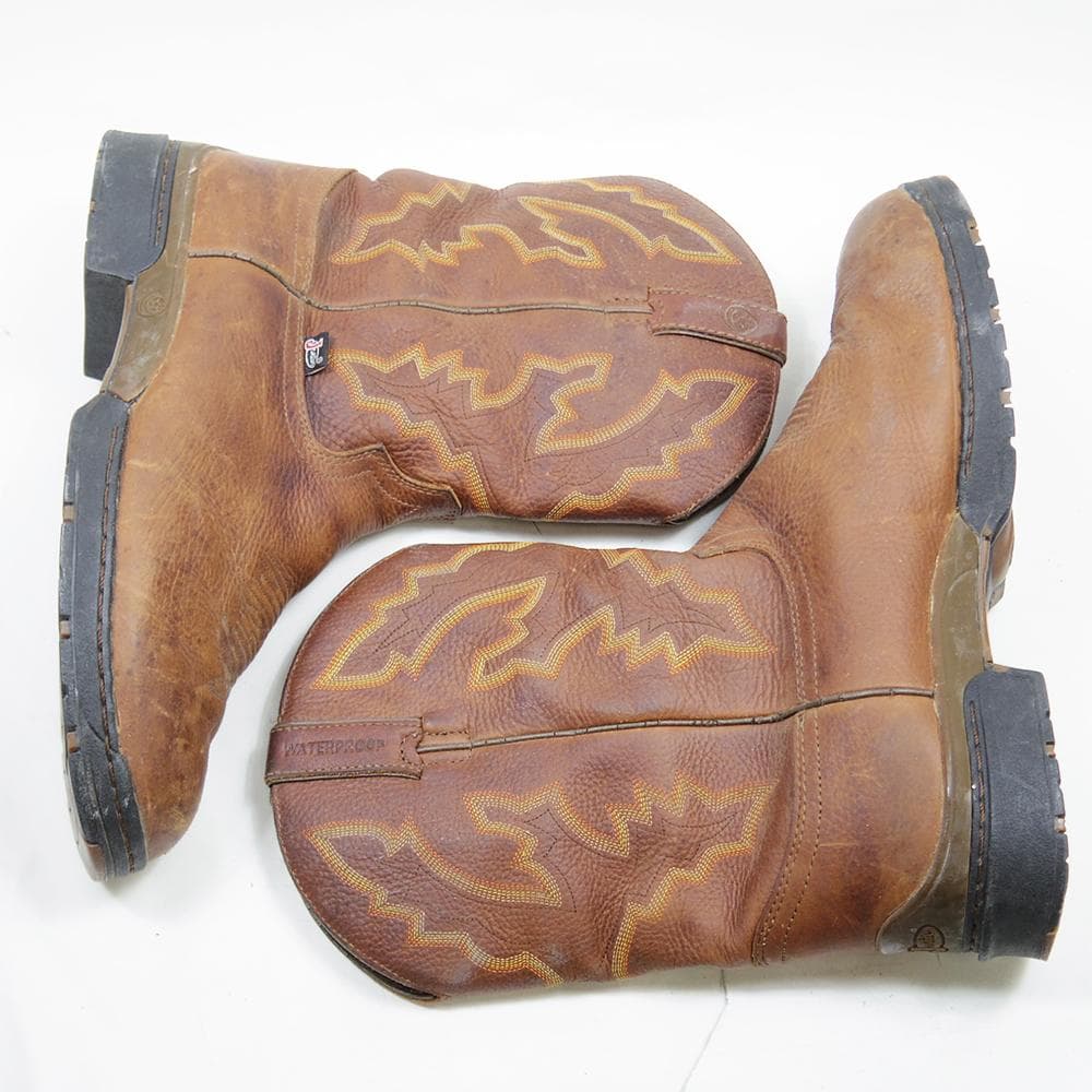 29cm　Justin　ウエスタンブーツ　ブラウン　ヴィンテージ　P4117