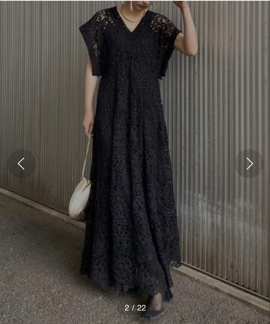ワンピース MEDI 2WAY FLARE CHEMICAL LACE DRESS