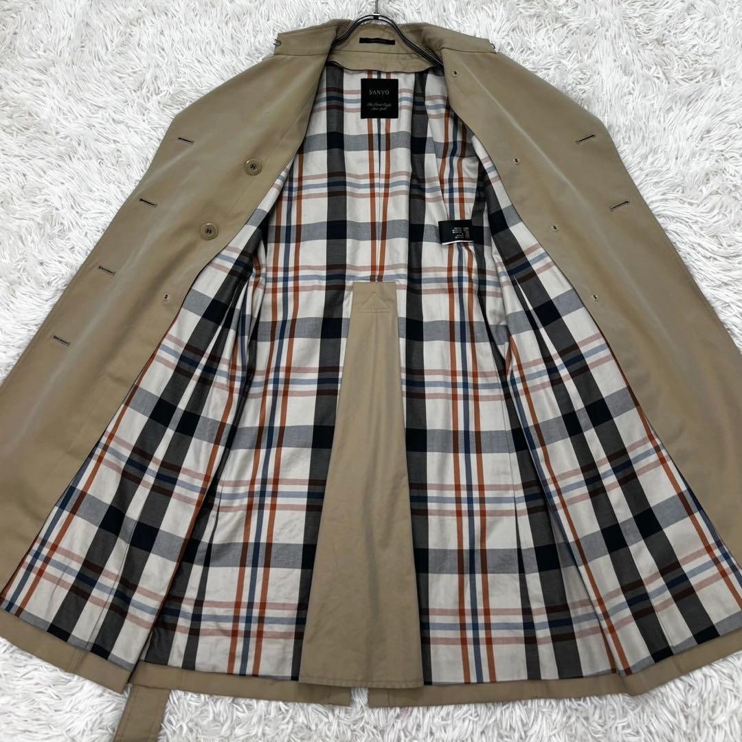 【美品】SANYO サンヨー トレンチコート 100年コート ベージュ