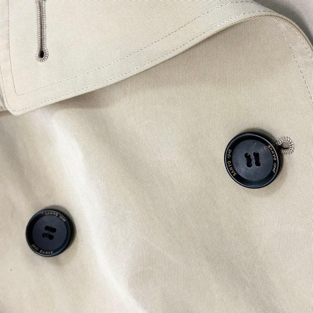 【美品】SANYO サンヨー トレンチコート 100年コート ベージュ