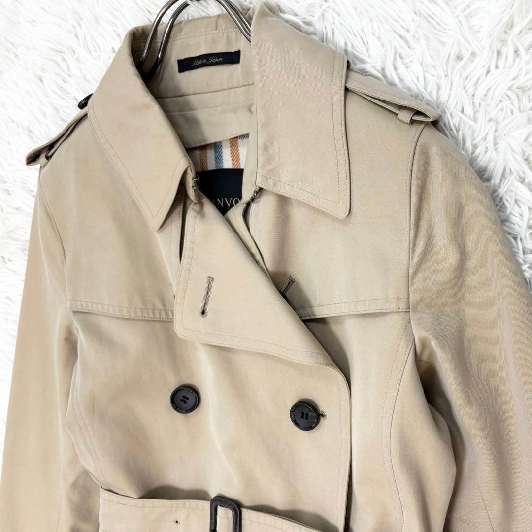 【美品】SANYO サンヨー トレンチコート 100年コート ベージュ