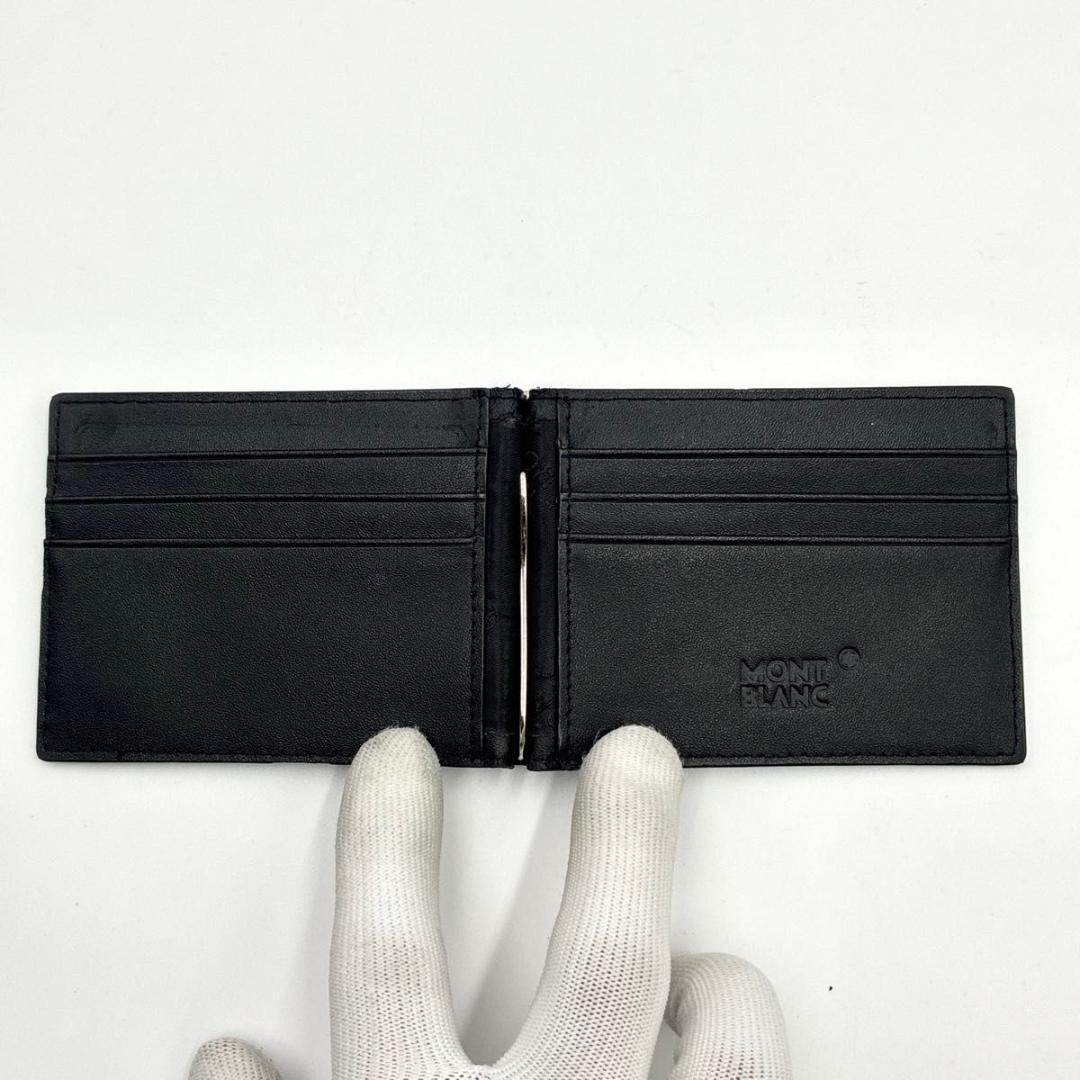 red モンブラン マネークリップ 財布 ホワイトスター ブラック レザー