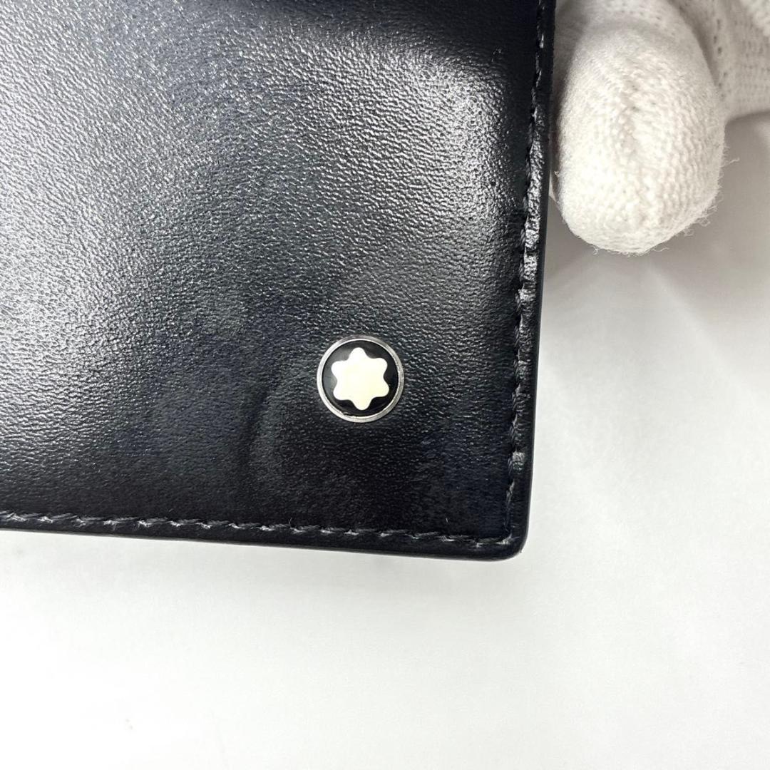 red モンブラン マネークリップ 財布 ホワイトスター ブラック レザー