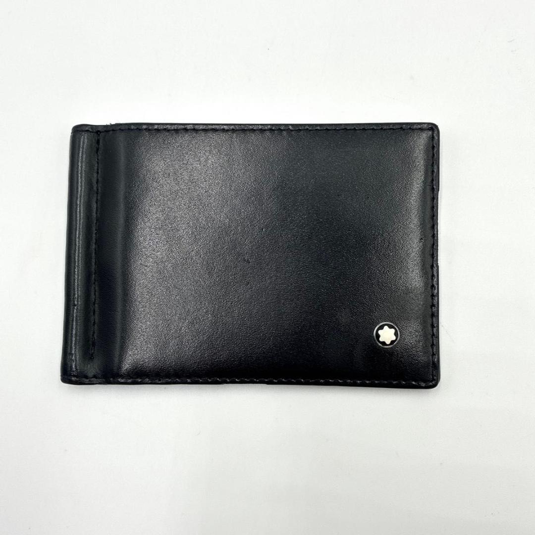 red モンブラン マネークリップ 財布 ホワイトスター ブラック レザー