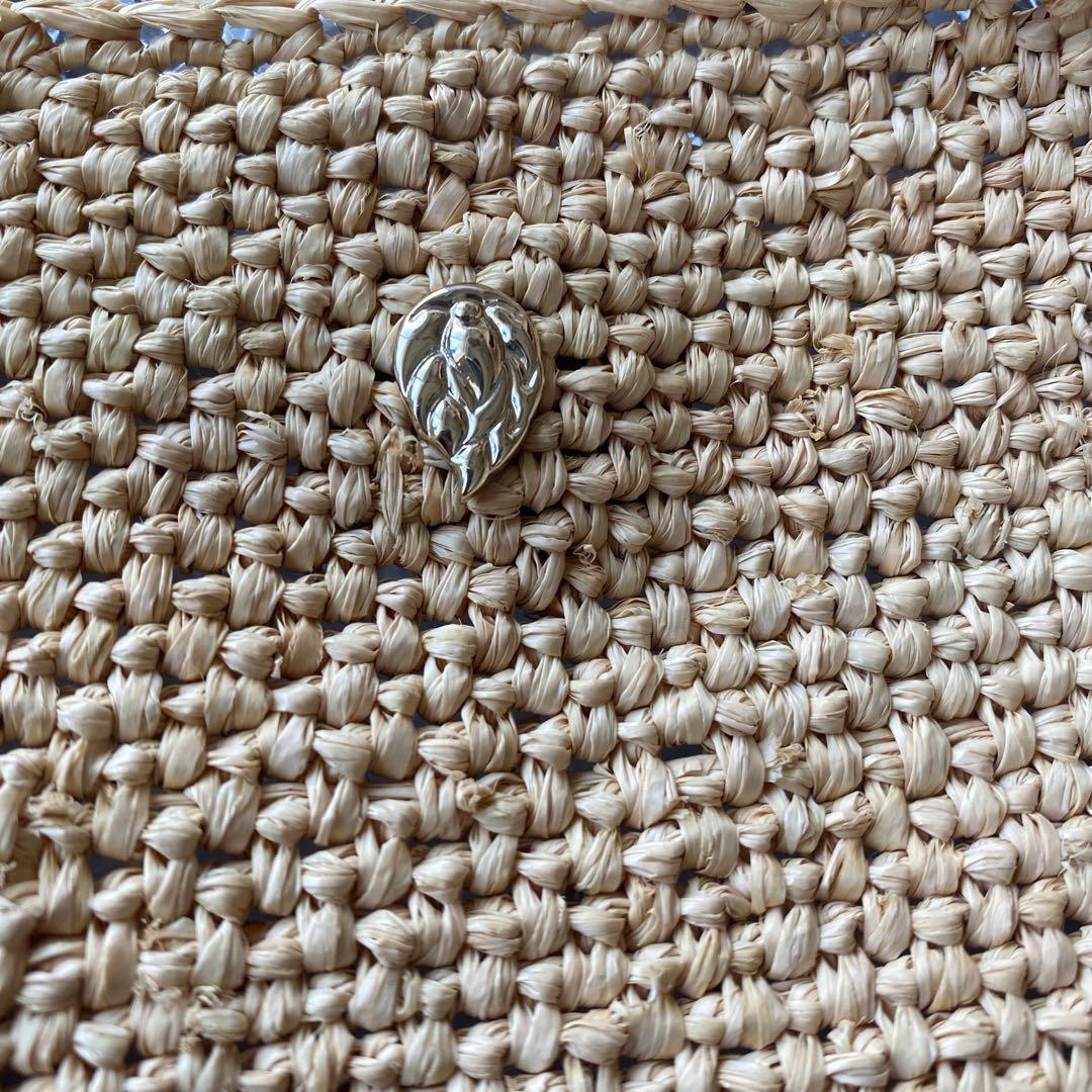 美品 HELEN KAMINSKI トート ショルダー ラフィア レザー 茶