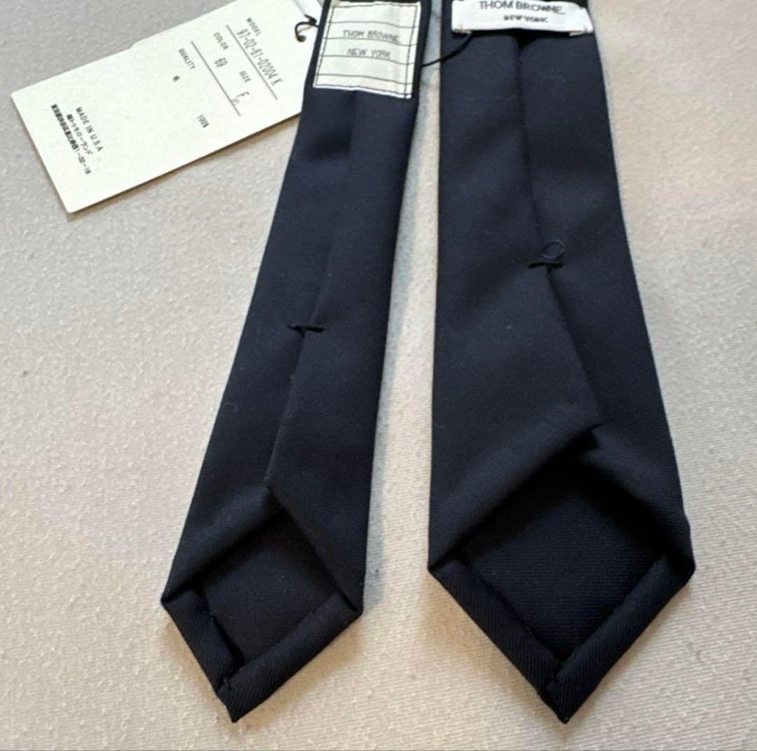 THOM BROWNE トムブラウン ネクタイ ナロータイ ネイビー