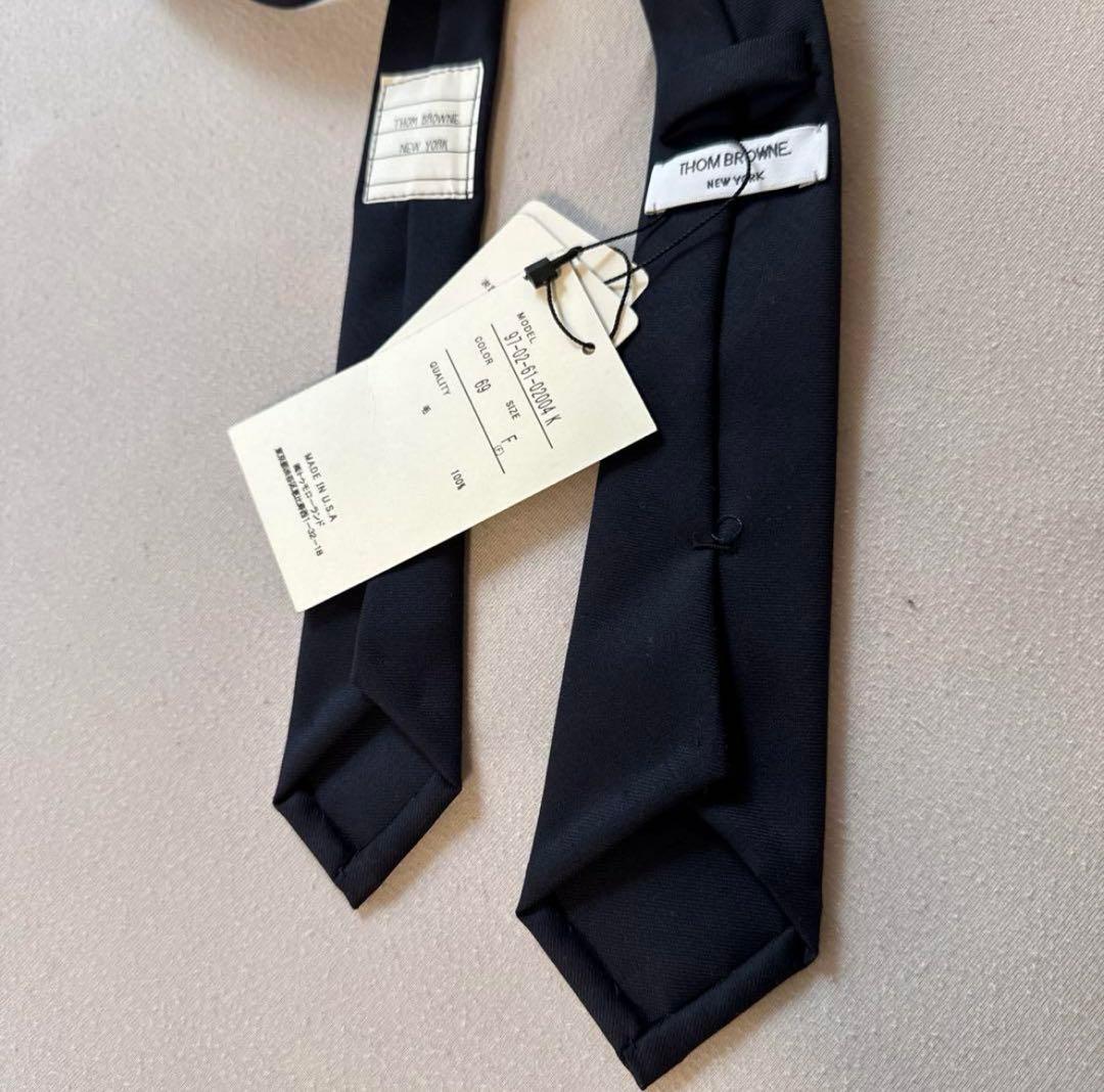 THOM BROWNE トムブラウン ネクタイ ナロータイ ネイビー