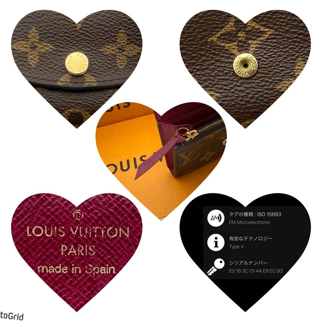 ルイヴィトン モノグラム ポルトモネ ロザリ フューシャピンク 小銭入れ