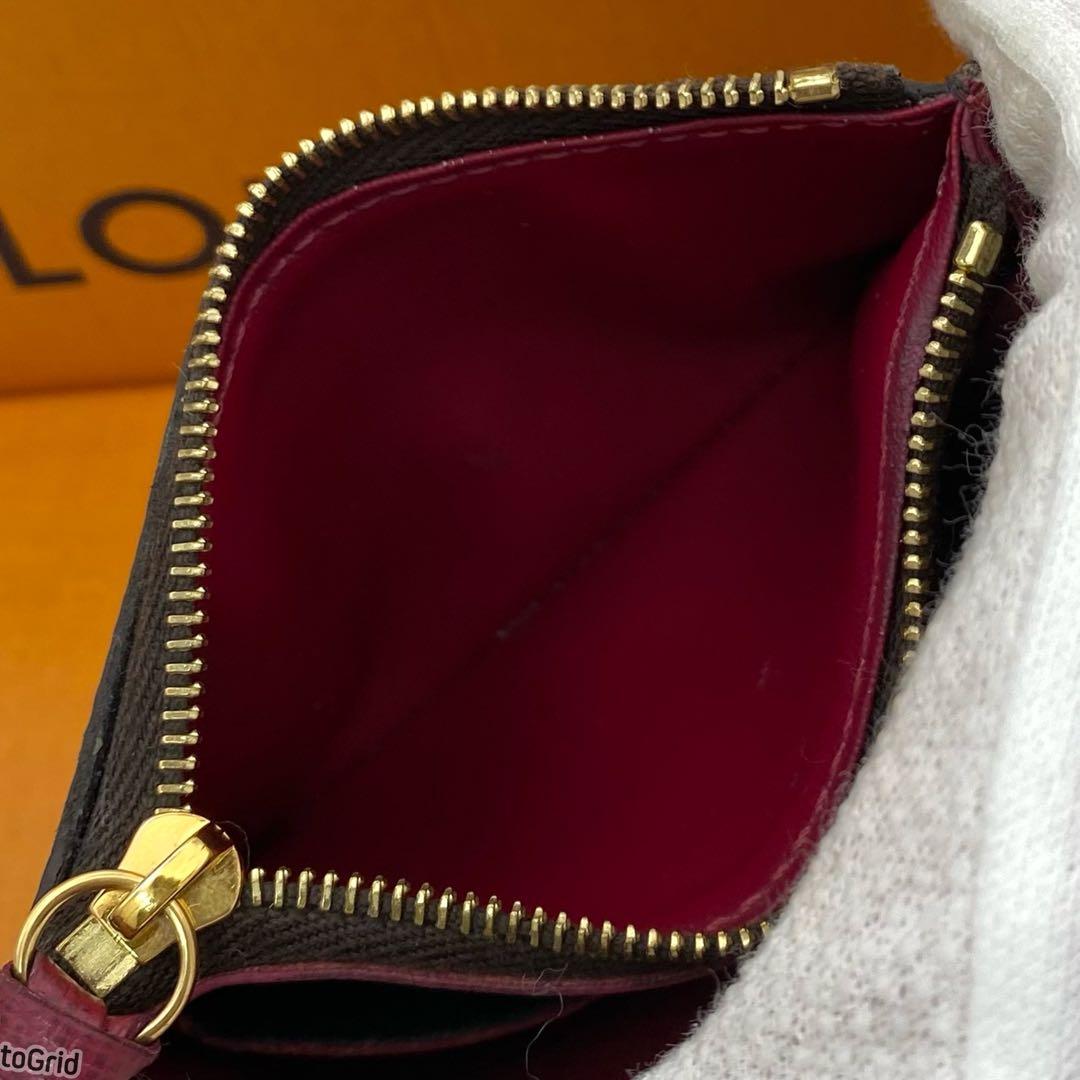 ルイヴィトン モノグラム ポルトモネ ロザリ フューシャピンク 小銭入れ