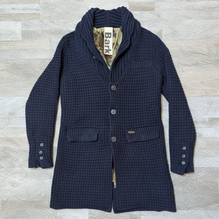 ★月末セール★イタリア製 Bark ニットコート カモフラ裏地