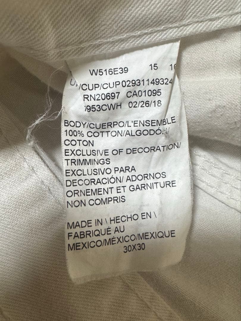 Dickies ペインターパンツホワイト　30x30