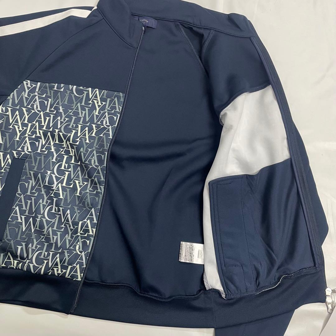 Callaway ゴルフウェア ロゴスウェットブルゾン M 紺