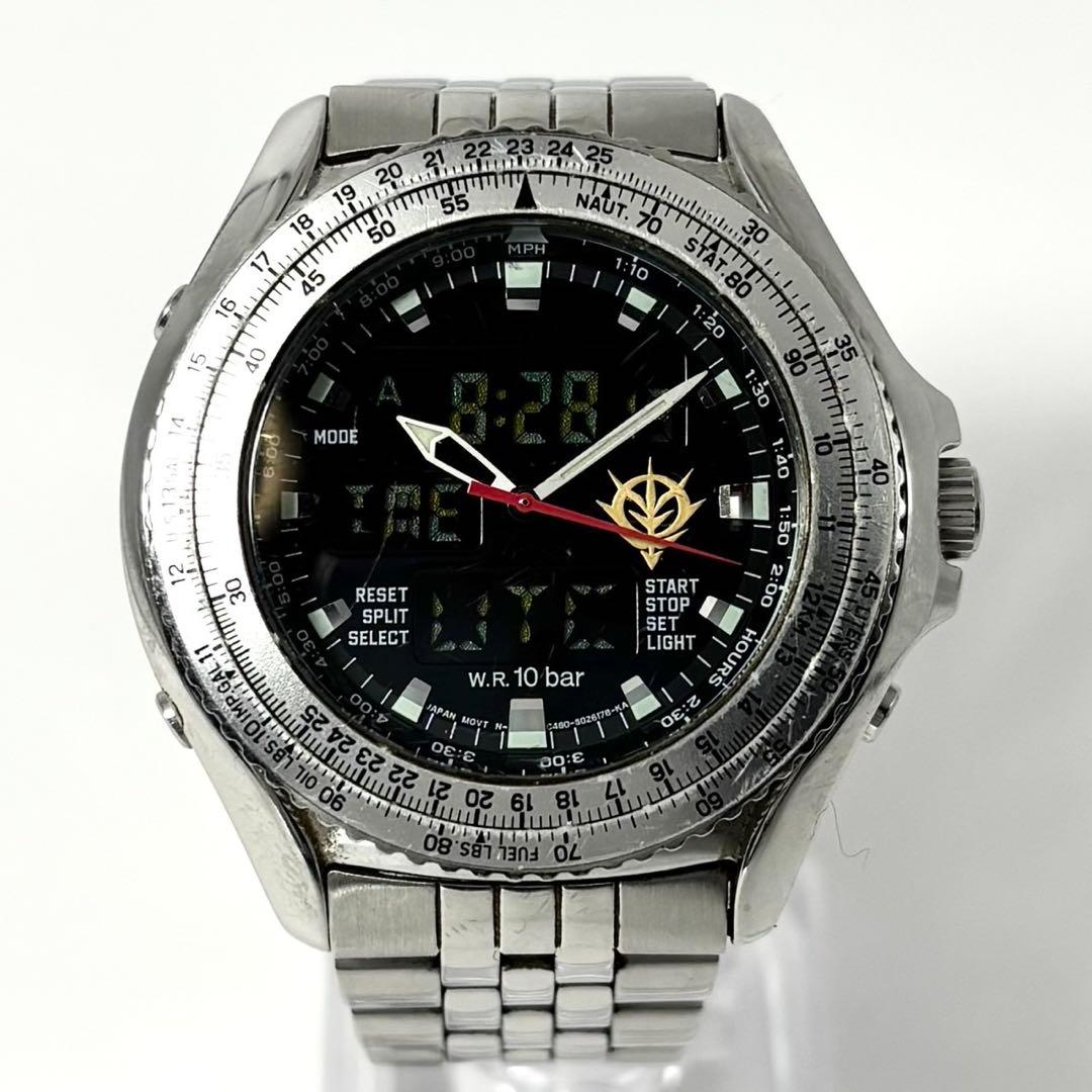 【稼働】 CITIZEN 腕時計 ガンダム コラボ 限定品 ジオン ブラック