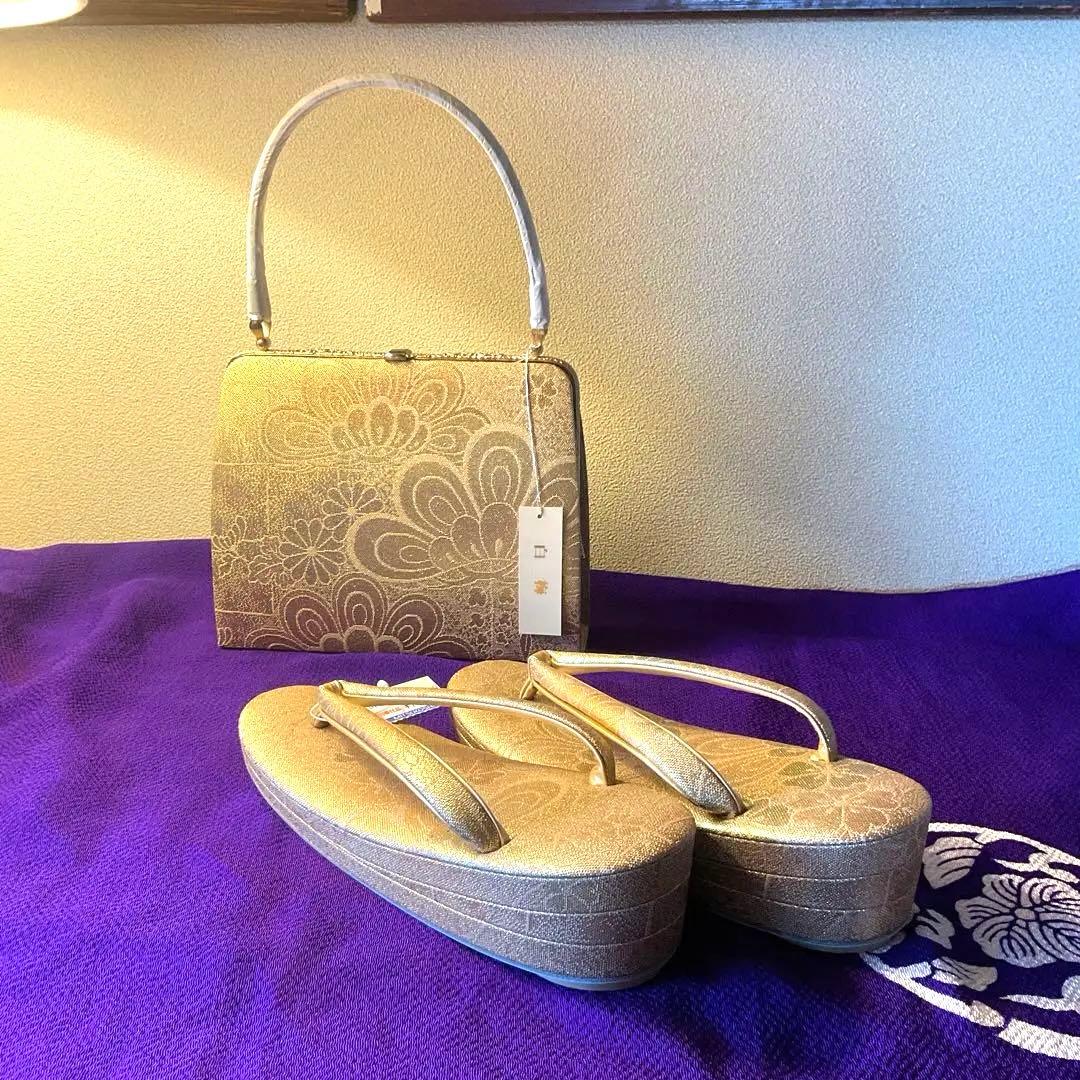 最高級　三越謹製の佐賀錦　　　　　　　草履バッグセット