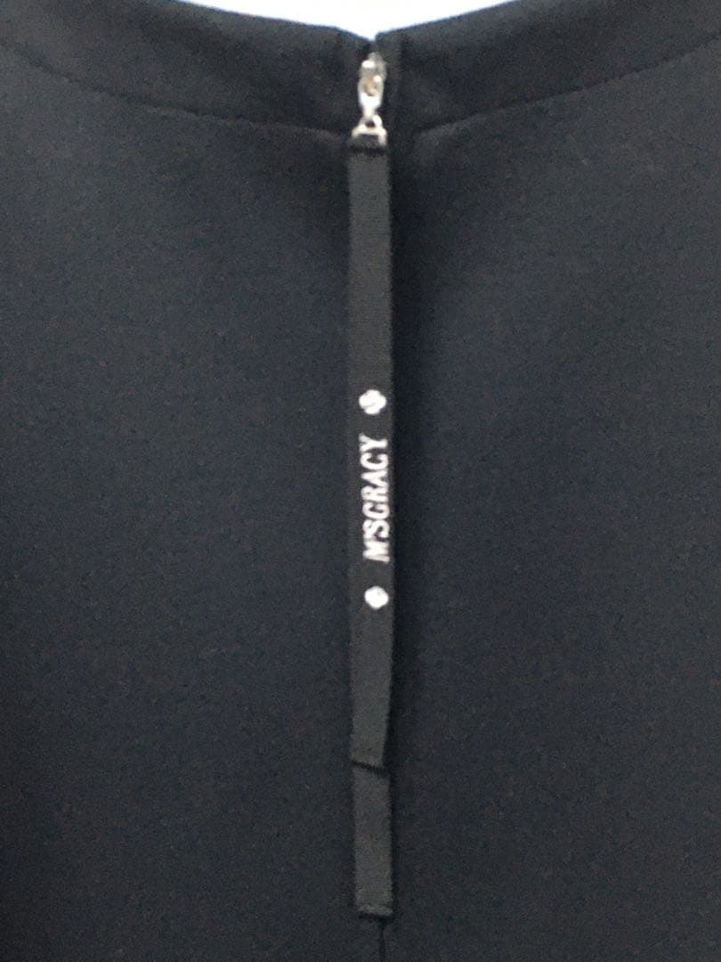 【M'S GRACY】袖付きワンピース　40 L 黒白モノトーン　新品タグ付き