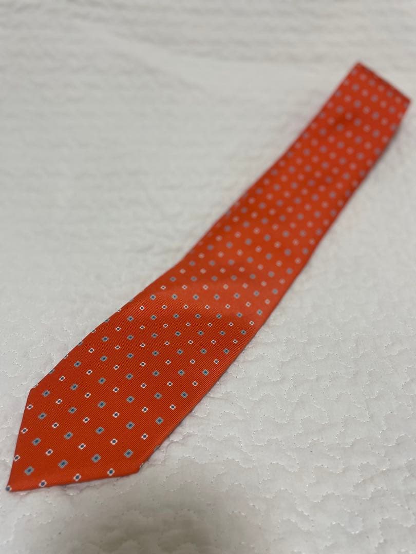 【値下げしました】Marinellaオレンジ シルク ネクタイ