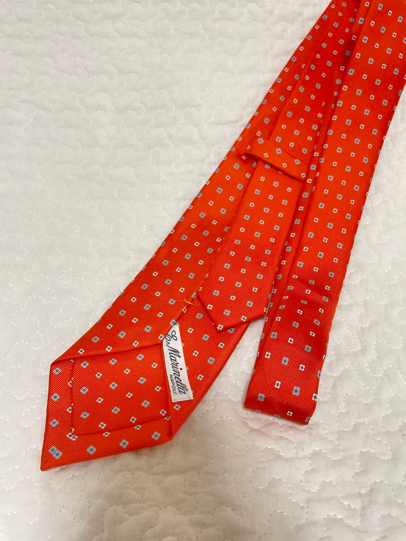 【値下げしました】Marinellaオレンジ シルク ネクタイ