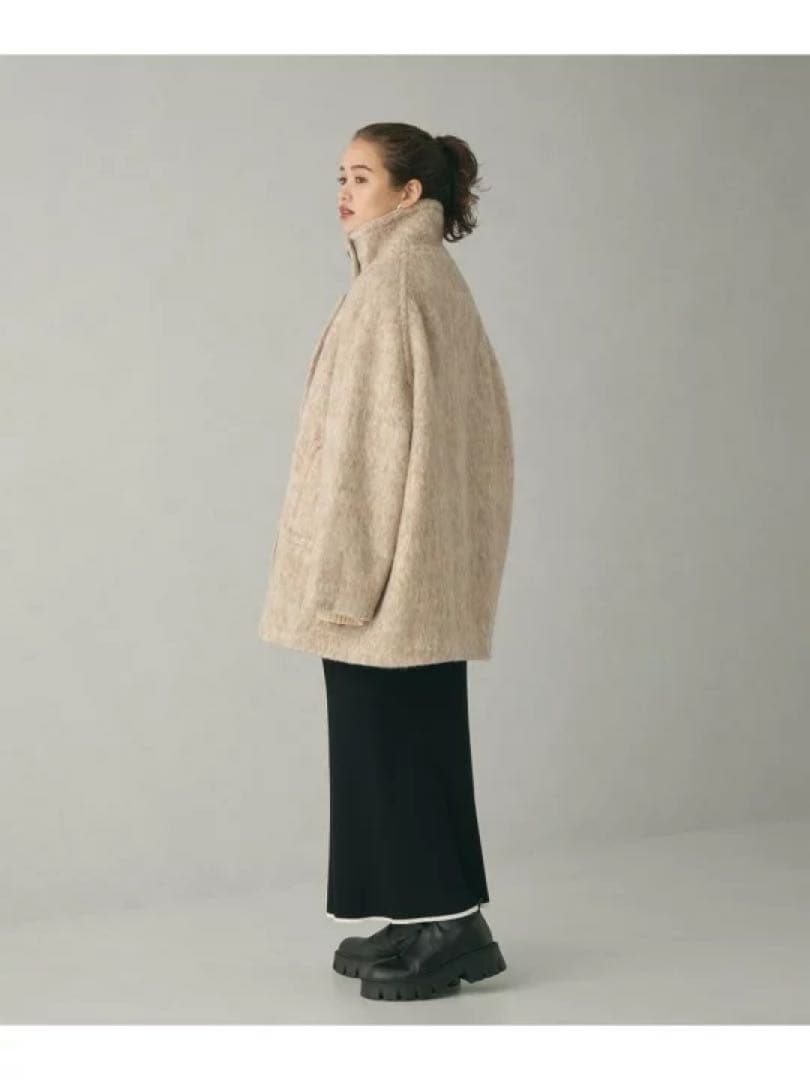 エメルリファインズ ダブルボタン　シャギー　コート