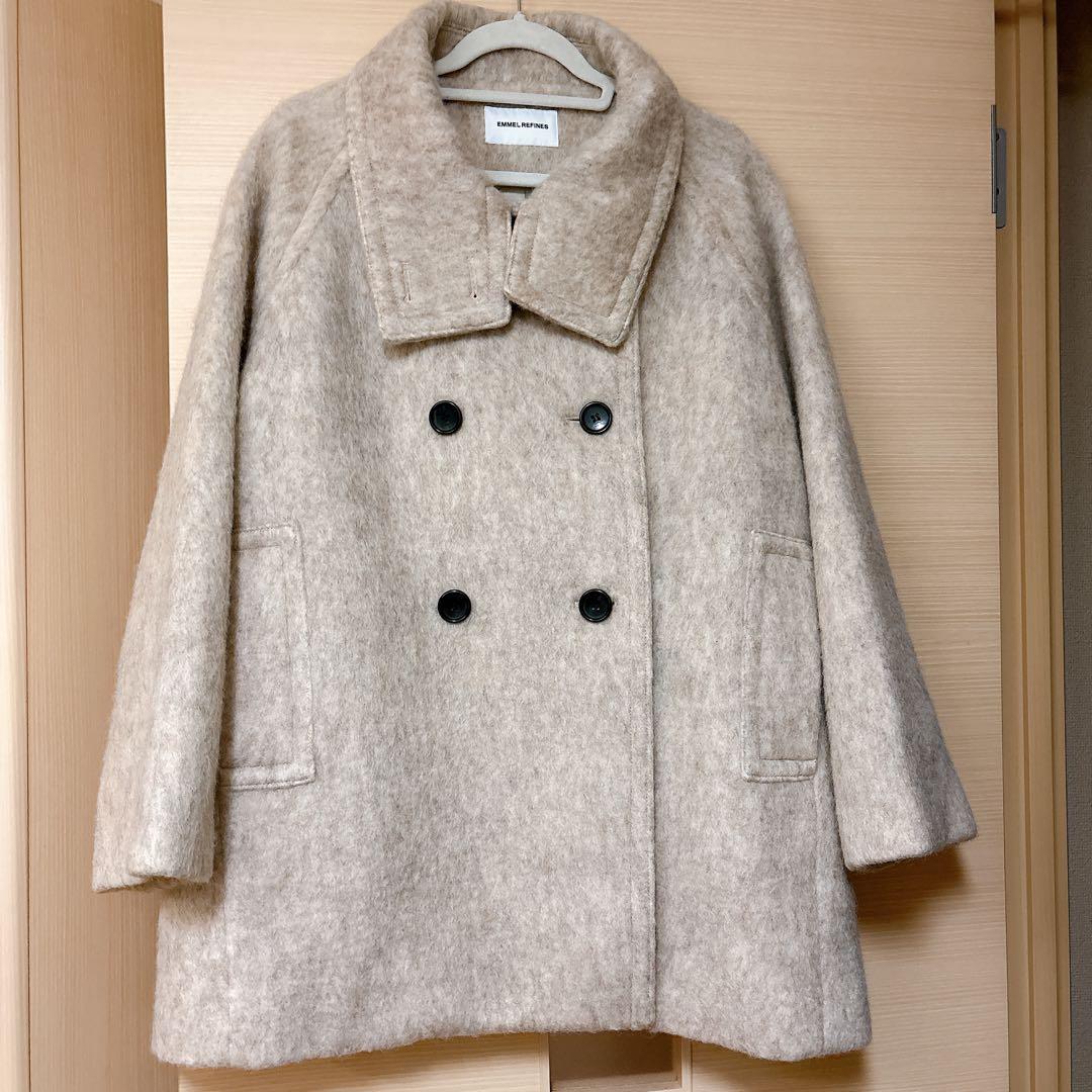エメルリファインズ ダブルボタン　シャギー　コート