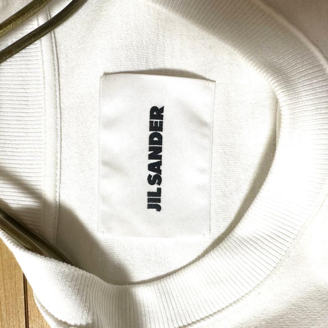 JIL SANDER ロゴ ロングスリーブTシャツ ホワイト S 大阪正規店購入