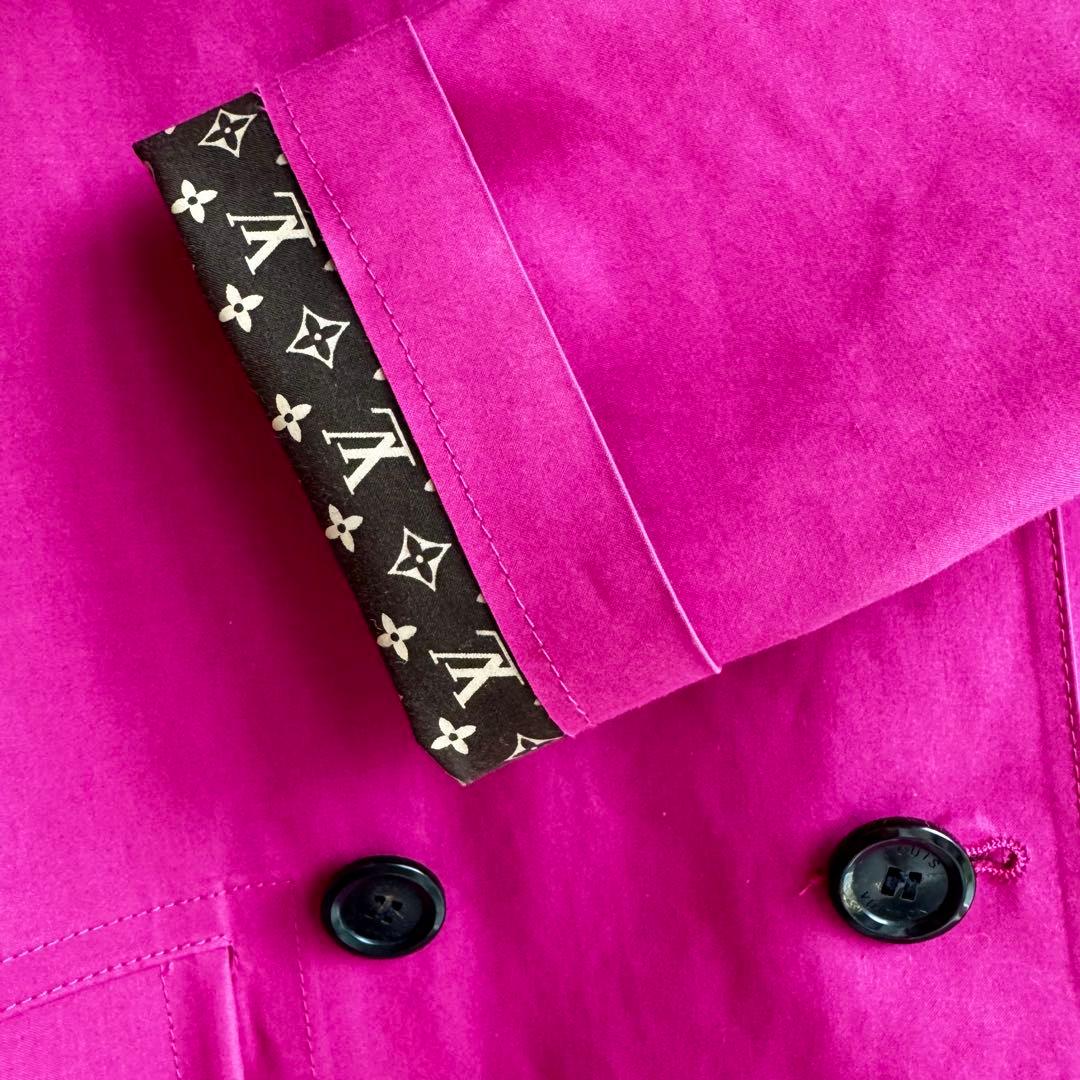 LOUIS VUITTON ピンク ダブルブレストコート 34
