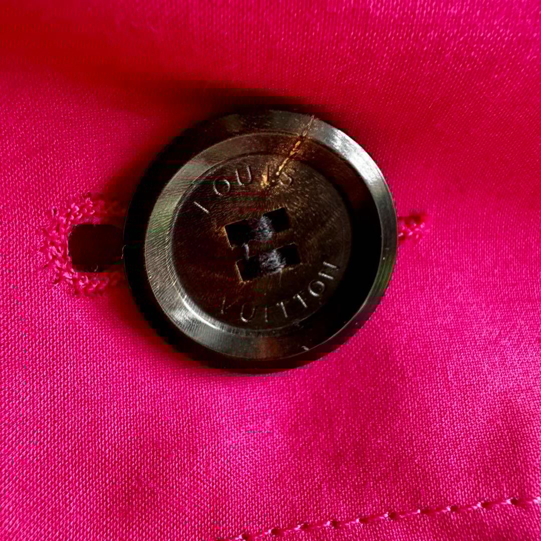 LOUIS VUITTON ピンク ダブルブレストコート 34