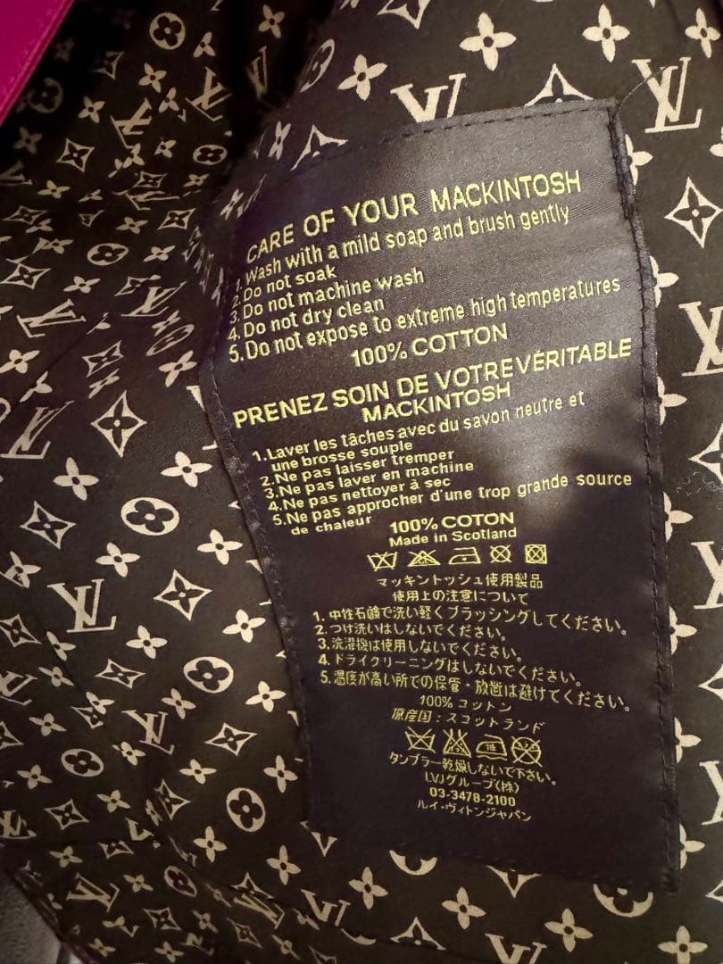 LOUIS VUITTON ピンク ダブルブレストコート 34