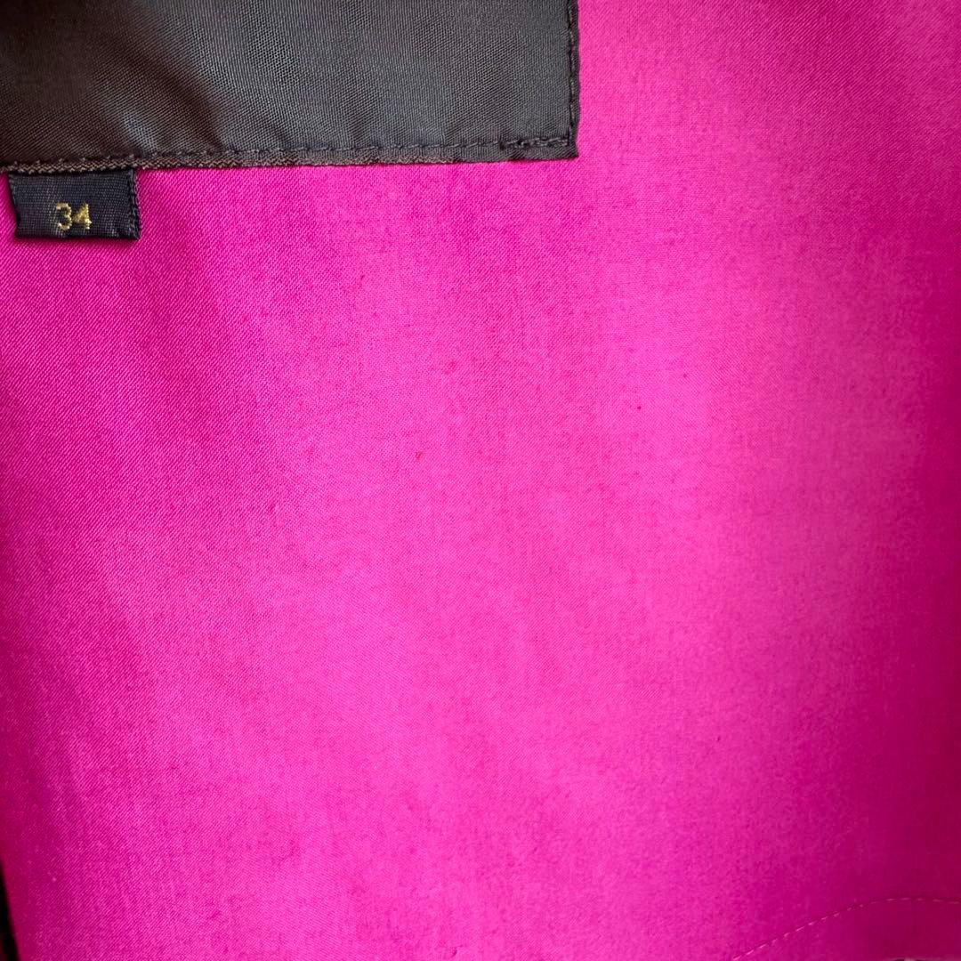 LOUIS VUITTON ピンク ダブルブレストコート 34