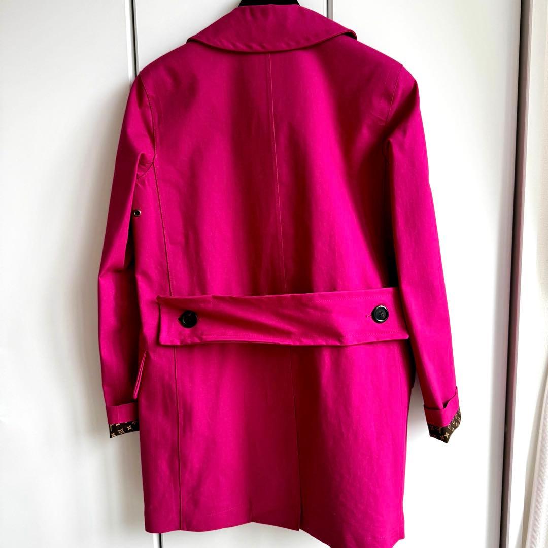 LOUIS VUITTON ピンク ダブルブレストコート 34