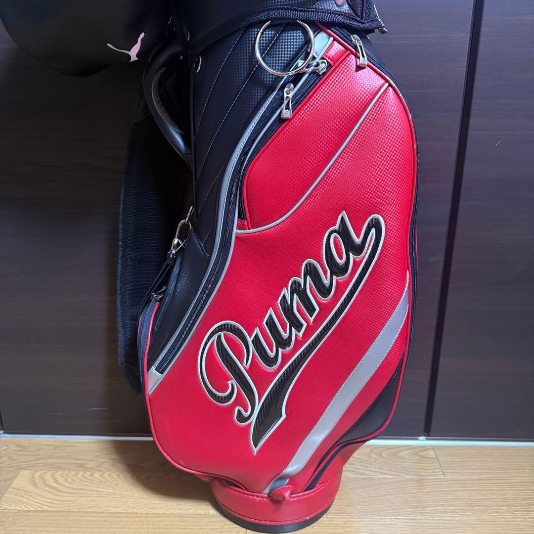 Puma ゴルフバッグ キャディバッグ レッド ブラック