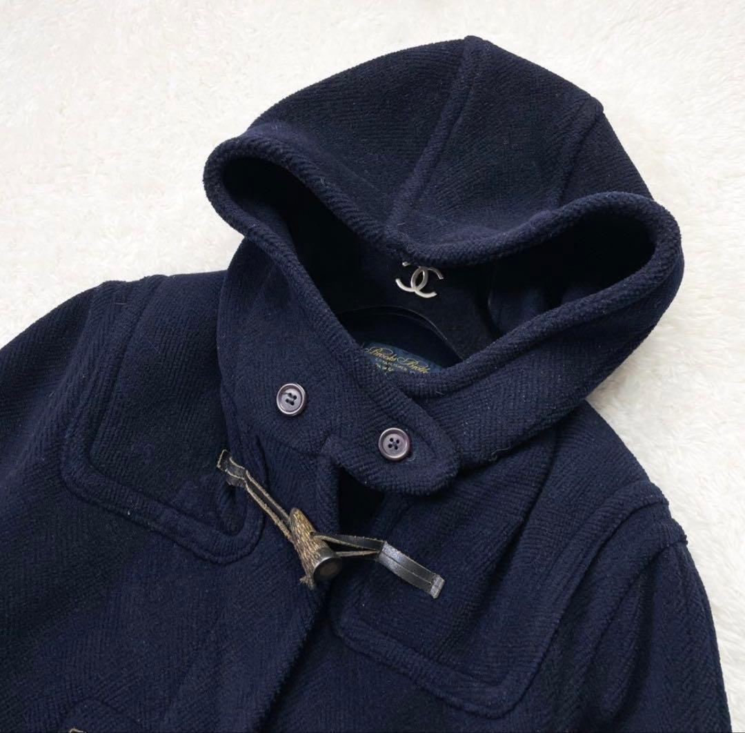 ブルックスブラザーズ ダッフルコートヘリンボーン ムーアブルック社 ネイビー