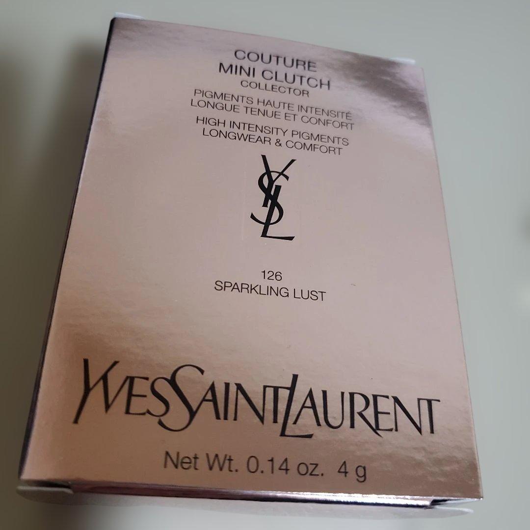 美品イヴサンローラン クチュールミニクラッチ 126 スパークリングラスト