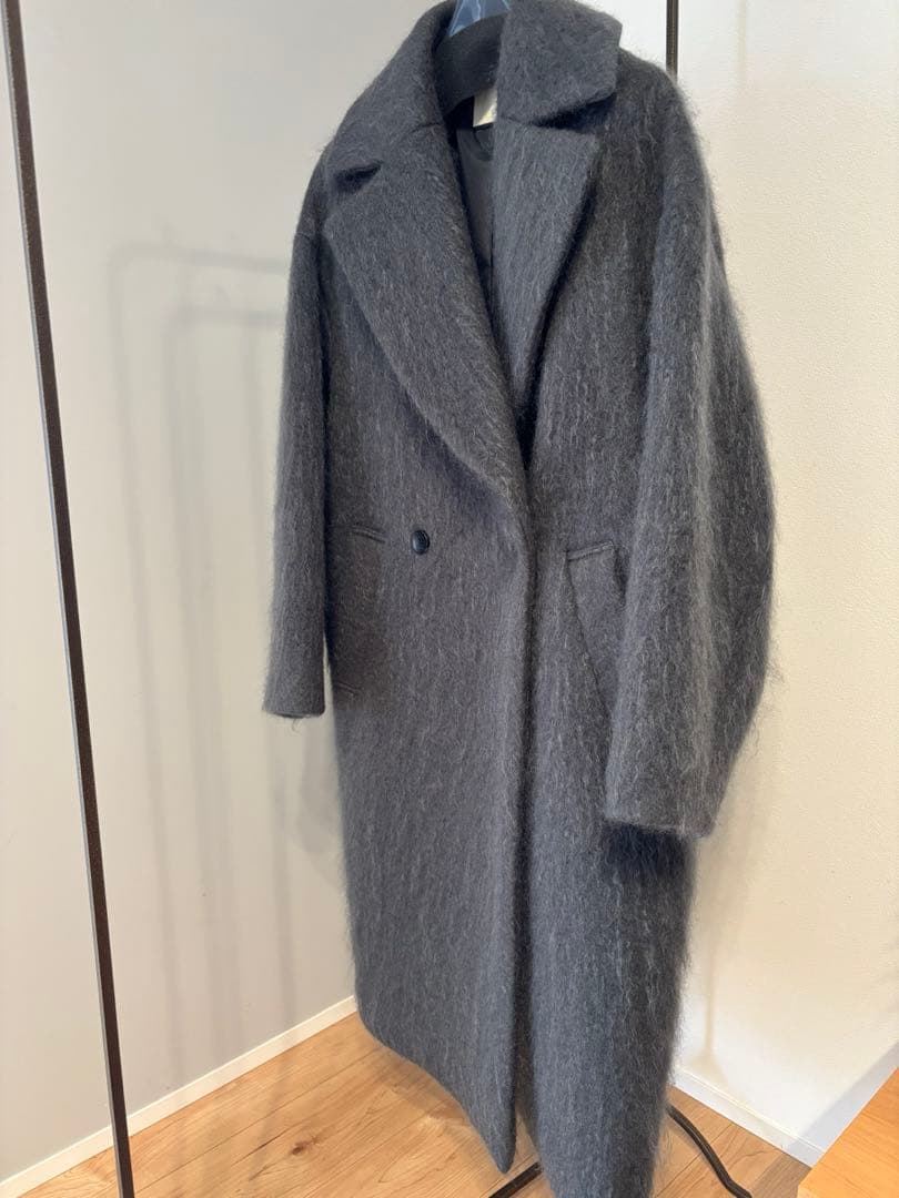 uncrave WHITE シャギー オーバーコート