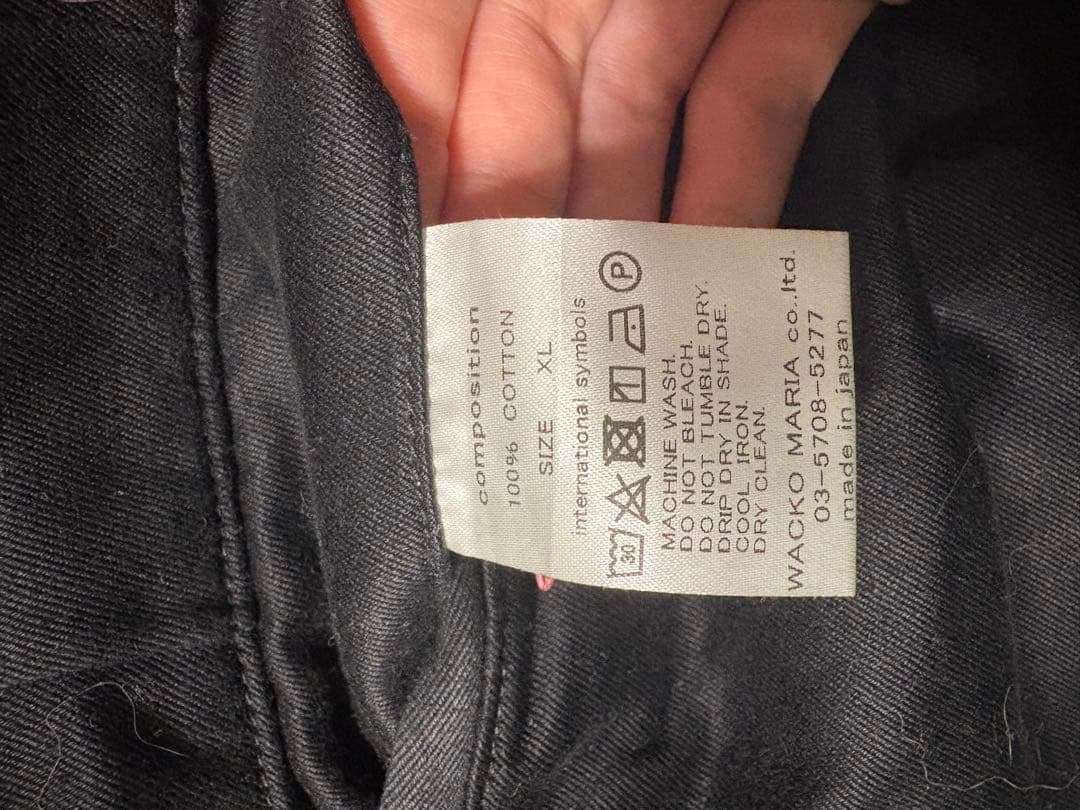 WACKO MARIA DOUBLE PLEATED TROUSERS 黒