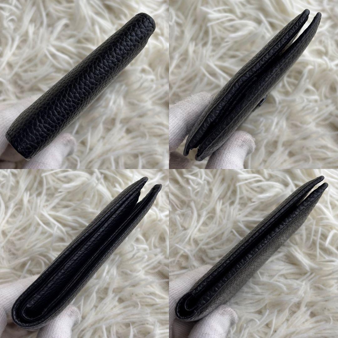 【激レア 美品】ディーゼル　二つ折り財布　ロゴ金具　レザー　ブラック