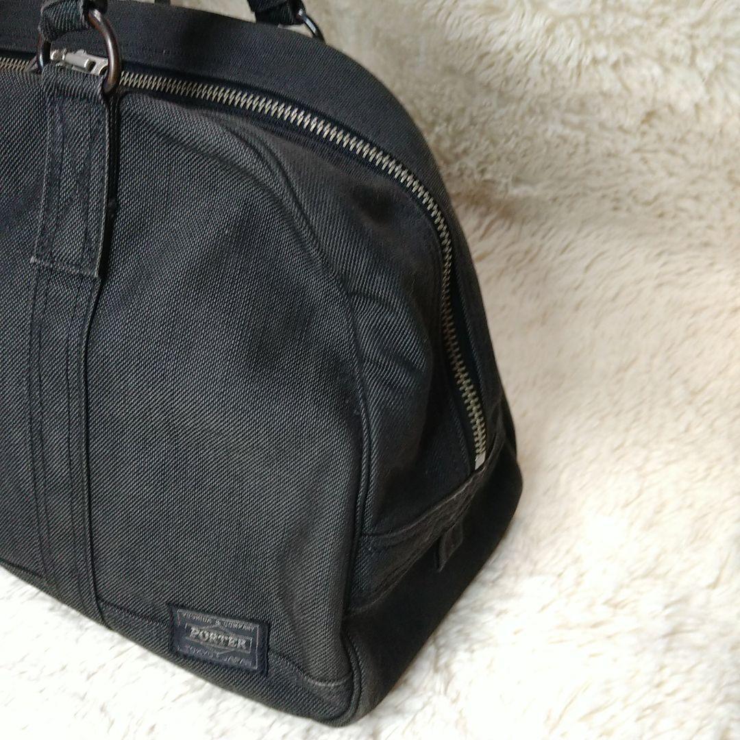 【ポーター】PORTER スモーキー ブラック ドラムバッグ ボストンバッグ